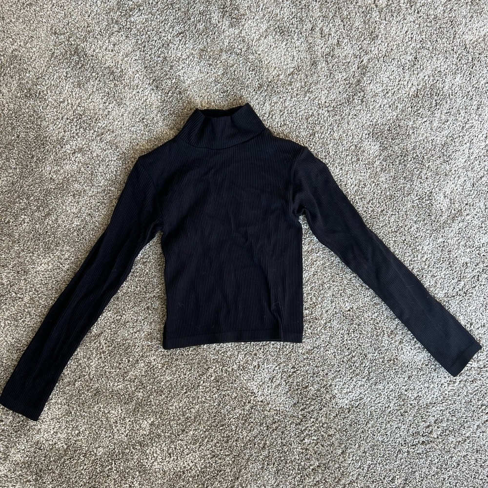 Zara black ribbed turtleneck